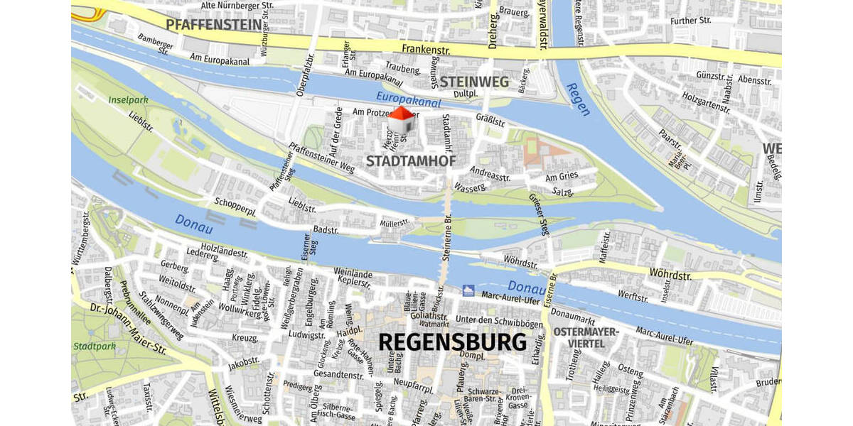 Etagenwohnung Regensburg / Stadtamhof Stadtamhof - 3 Zimmer, 84 m&sup2;, 488.000&euro; | Angebot:26657538