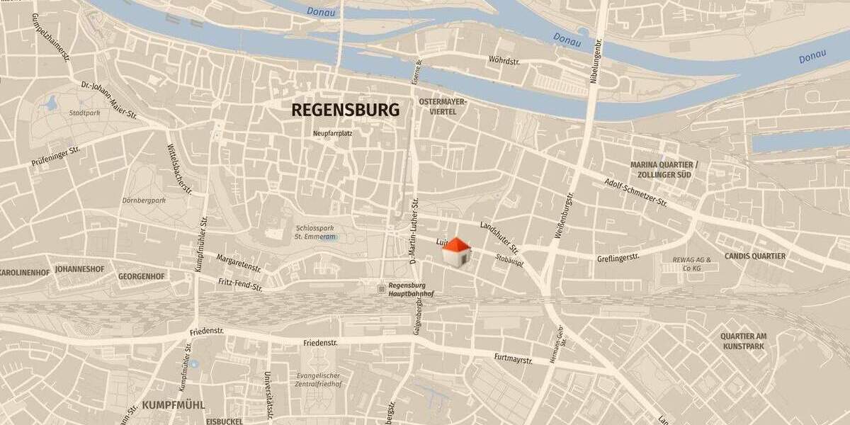 Etagenwohnung Regensburg Innenstadt - 2 Zimmer, 57 m&sup2;, 530.000&euro; | Angebot:24967189