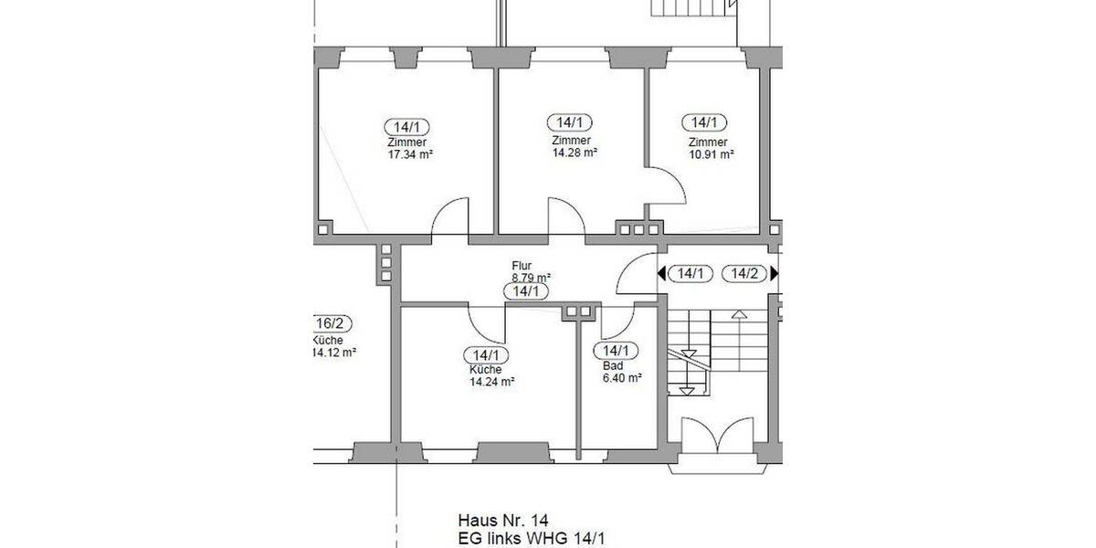 Etagenwohnung Regensburg Ostenviertel - 3 Zimmer, 70 m&sup2;, 1.053&euro; | Angebot:26871434