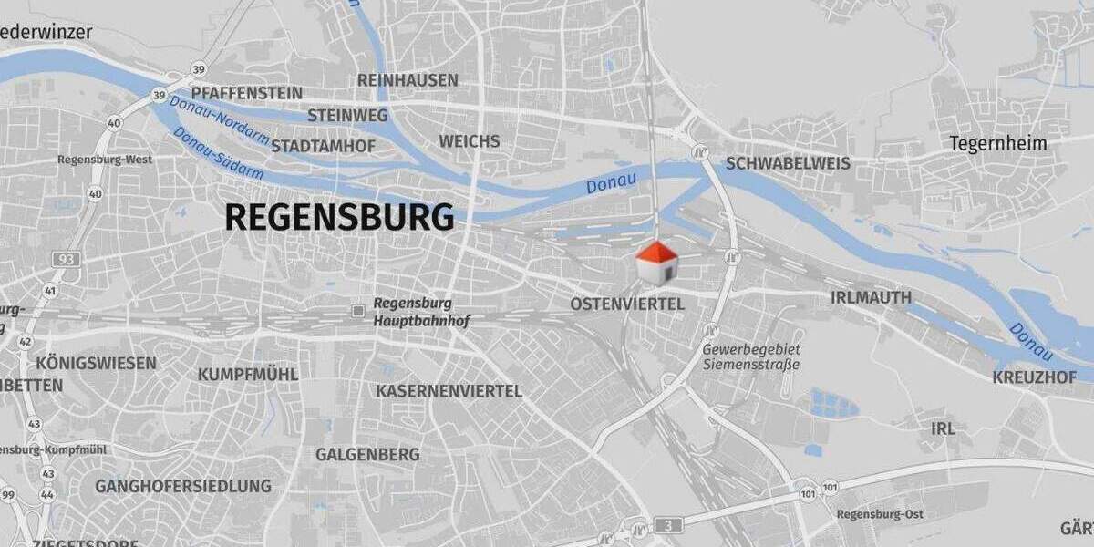 Etagenwohnung Regensburg Ostenviertel - 3 Zimmer, 92 m&sup2;, 519.000&euro; | Angebot:25670690