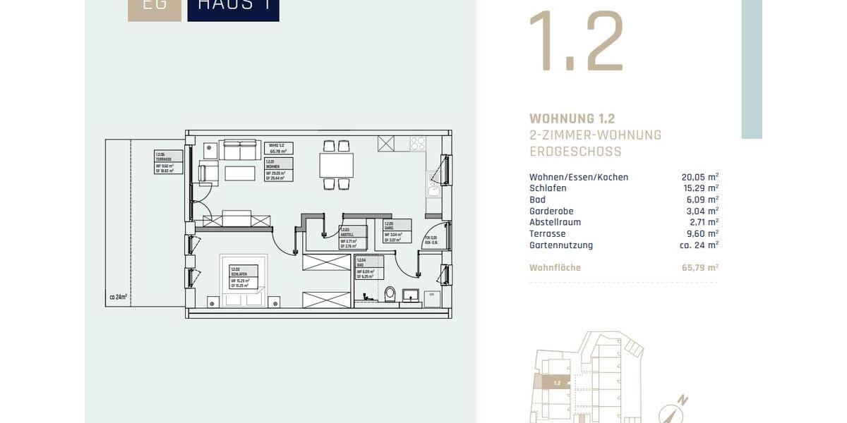 Erdgeschoßwohnung Saal an der Donau - 2 Zimmer, 66 m&sup2;, 790&euro; | Angebot:26634341