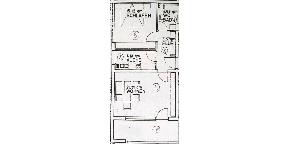 Etagenwohnung Regensburg Galgenberg - 2 Zimmer, 59 m&sup2;, 670&euro; | Angebot:26411255