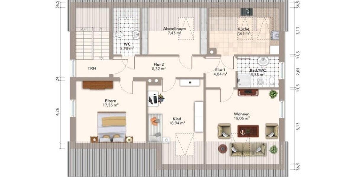 Dachgeschoßwohnung Wenzenbach - 4 Zimmer, 89 m&sup2;, 990&euro; | Angebot:26284468
