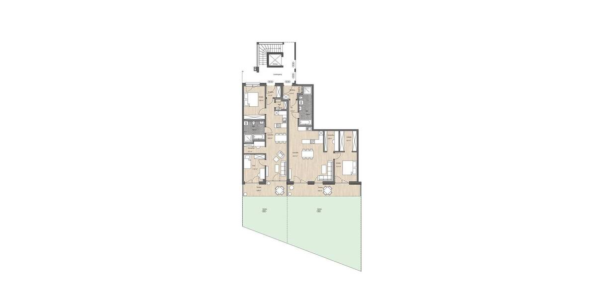 Terrassenwohnung Pentling Großberg - 3 Zimmer, 79 m&sup2;, 1.195&euro; | Angebot:26388880