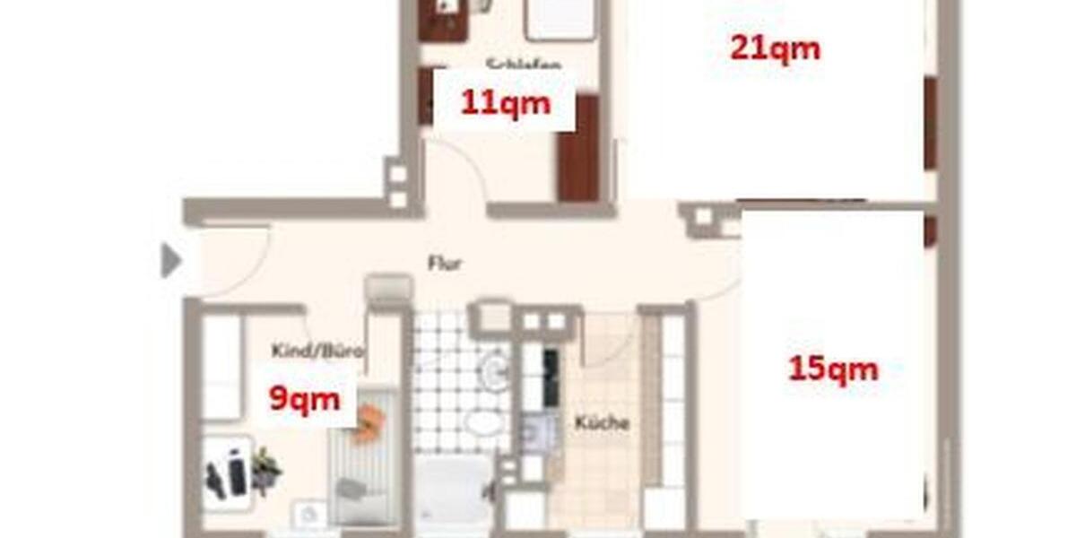 WG möbliert, 4-Schlafzimmer Uni-Nähe, Zentral, Arcaden, frisch renoviert 4 zimmer