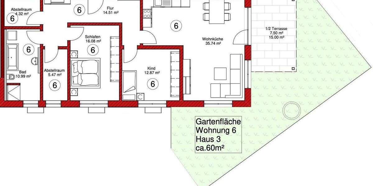 Etagenwohnung Schierling - 3 Zimmer, 107 m&sup2;, 503.000&euro; | Angebot:25801975