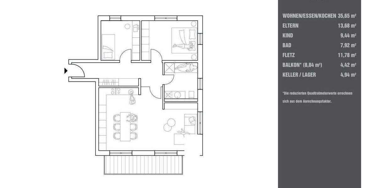 Etagenwohnung Tegernheim - 3 Zimmer, 82 m&sup2;, 519.000&euro; | Angebot:26027538