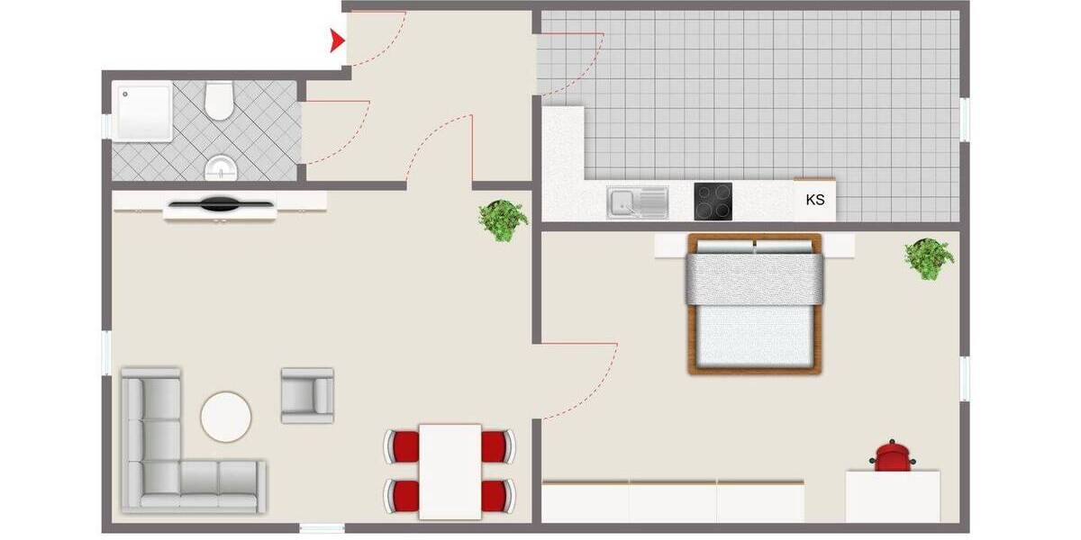 Etagenwohnung Maxhütte-Haidhof Maxhütte - 2 Zimmer, 54 m&sup2;, 110.000&euro; | Angebot:26218185